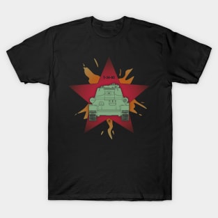 T 34, star and flame T-Shirt